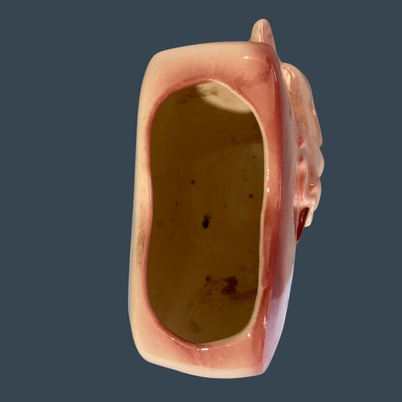 Vintage Heart Shaped Unicorn Planter Vase Pink And White - Picture 8 of 8